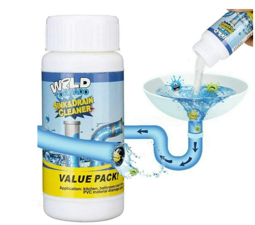 PipeSafe Pro – Drain & Sink Cleaner Powder (110g x 2 Pack, Total 220g)