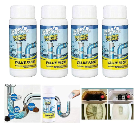 PipeSafe Pro – Drain & Sink Cleaner Powder (110g x 2 Pack, Total 220g)