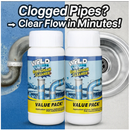 PipeSafe Pro – Drain & Sink Cleaner Powder (110g x 2 Pack, Total 220g)