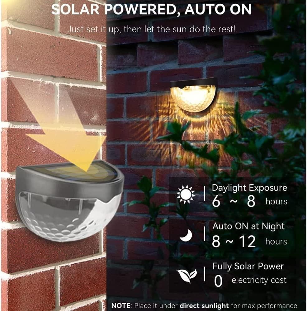 Illumination  - LumiGuard Solar Fence Lights (Pack of 4)