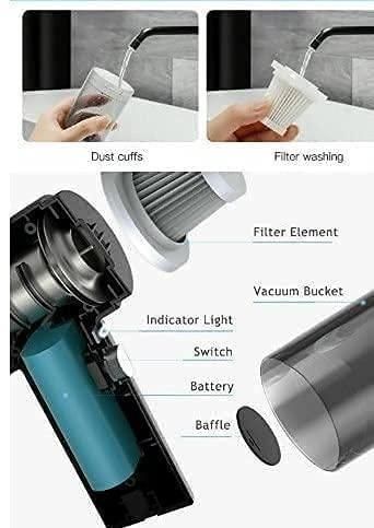 Portable - BreezeBlitz 2-in-1 Air Duster & Vacuum