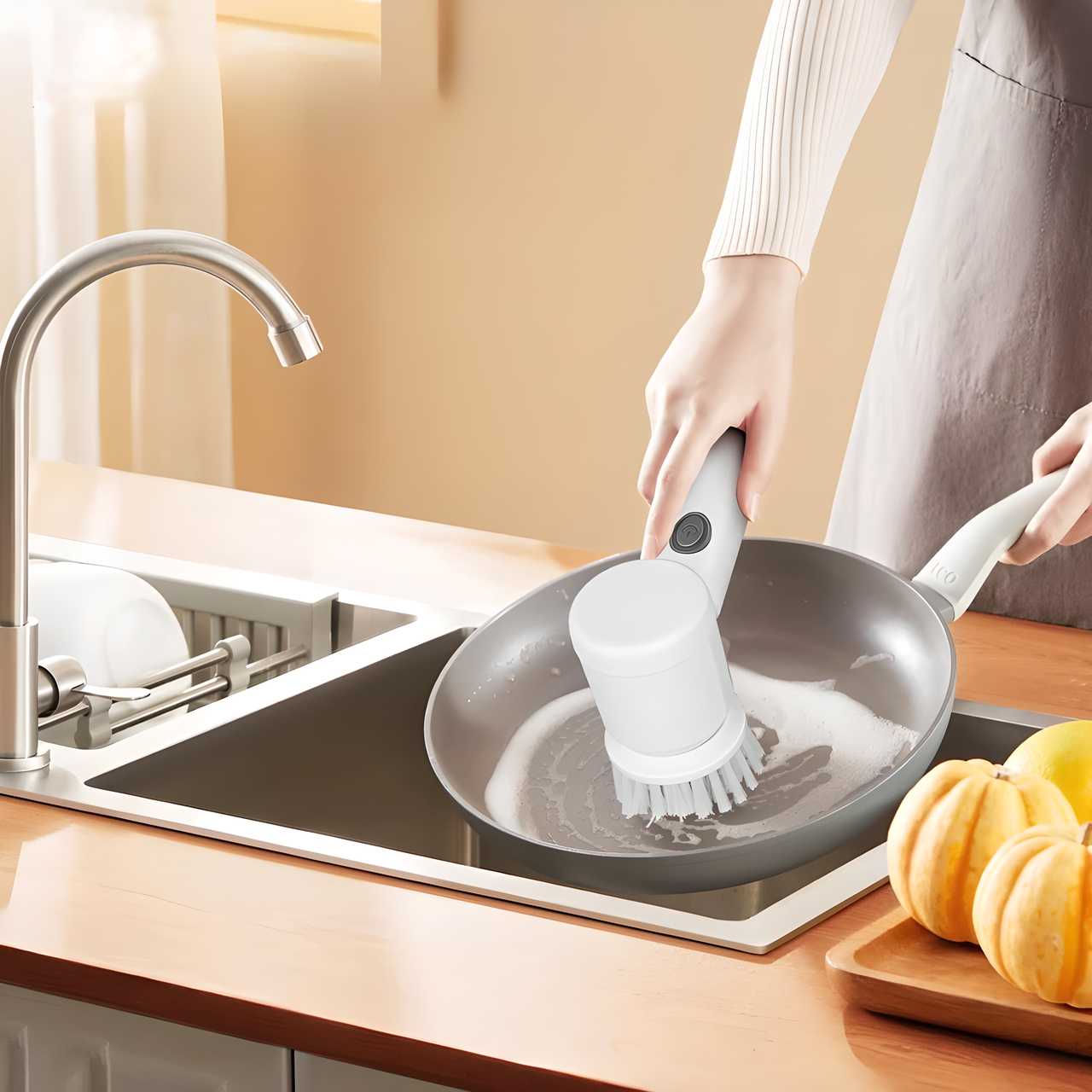 PowerScrub 5-in-1 Handheld Cleaning Brush with Charging Cord