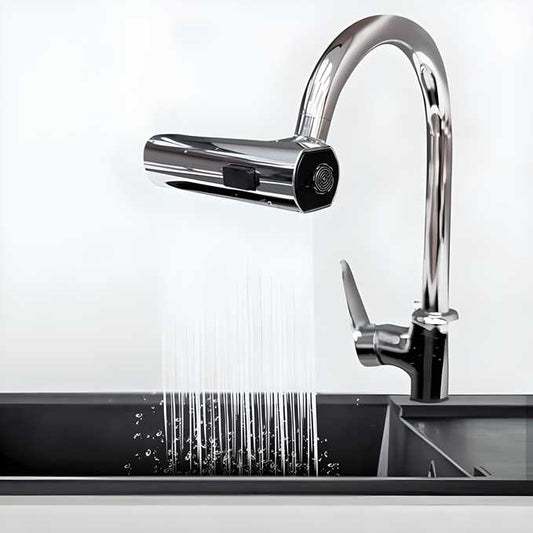 FlowMaster 3-in-1 360° Waterfall Kitchen Faucet – Touch Control with Extendable Reach