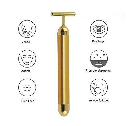 RadiantGlo 24K Gold Electric Facial Massage Roller – Luxury Skin Rejuvenation Tool