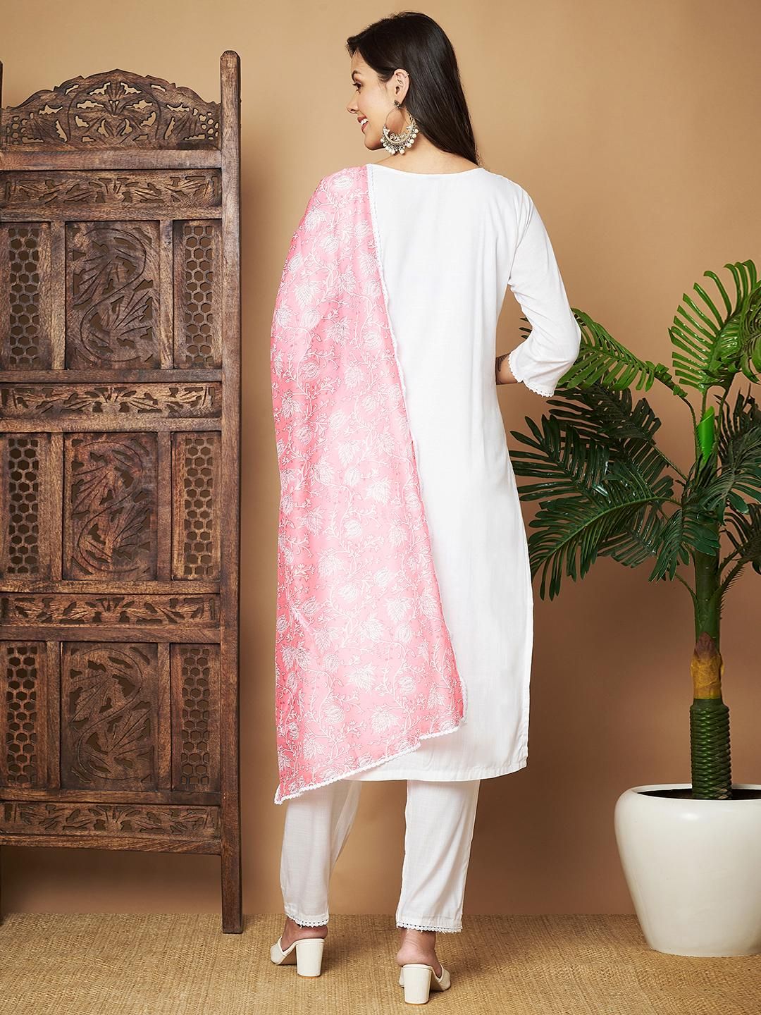 Ethnic Ensemble - Embroidered Serenity Kurta Set