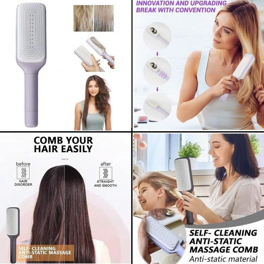 PureGroom Self-Cleaning Massage Comb